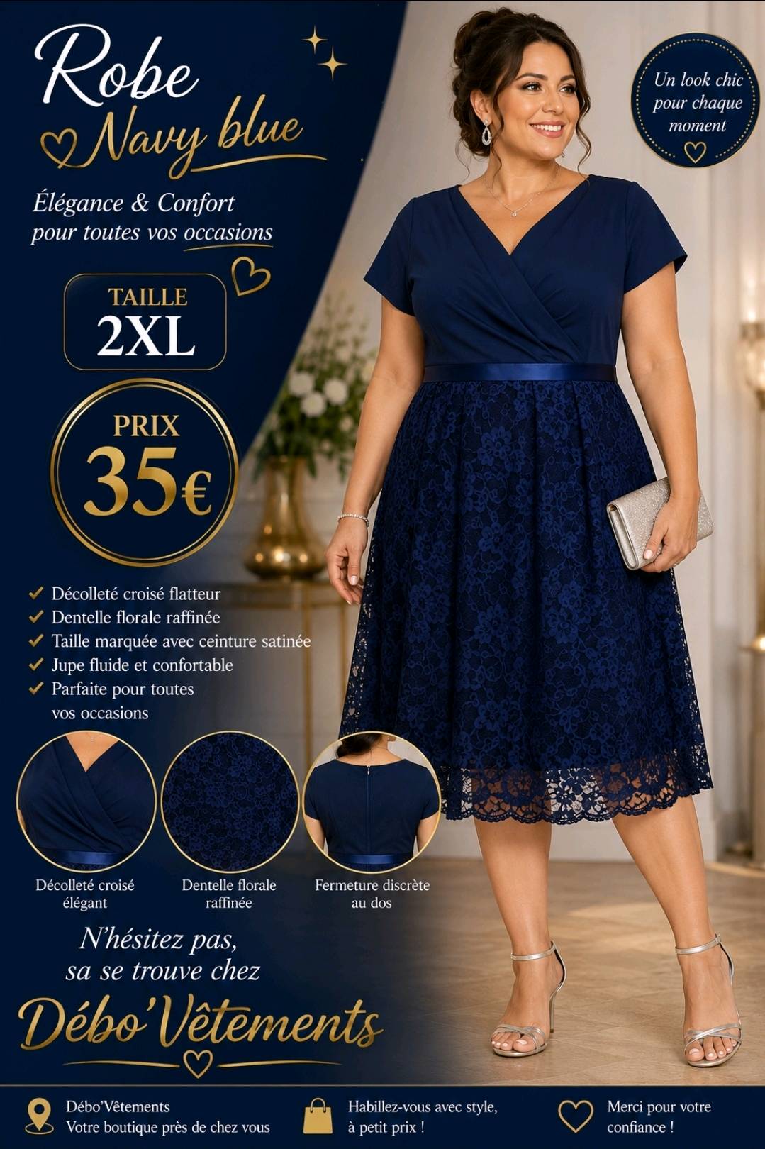 Robe Navy blue 