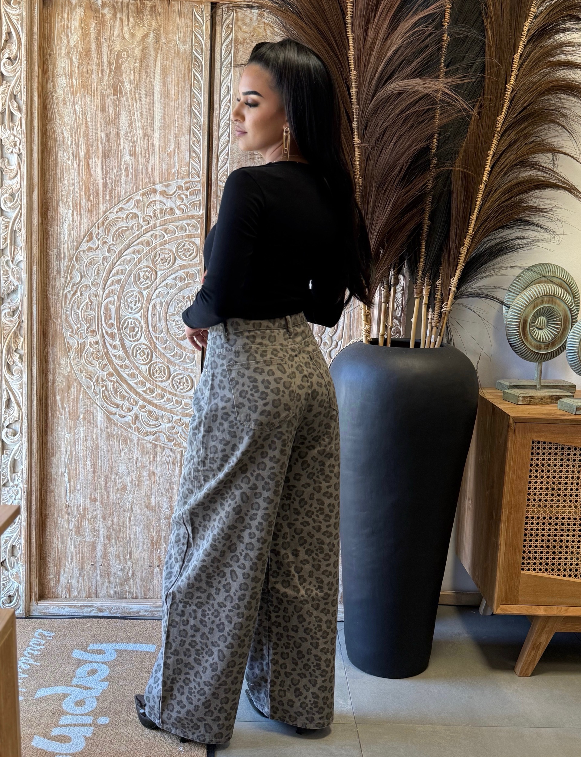 Jean wide leg motifs leopard 🐆 — visuel 2