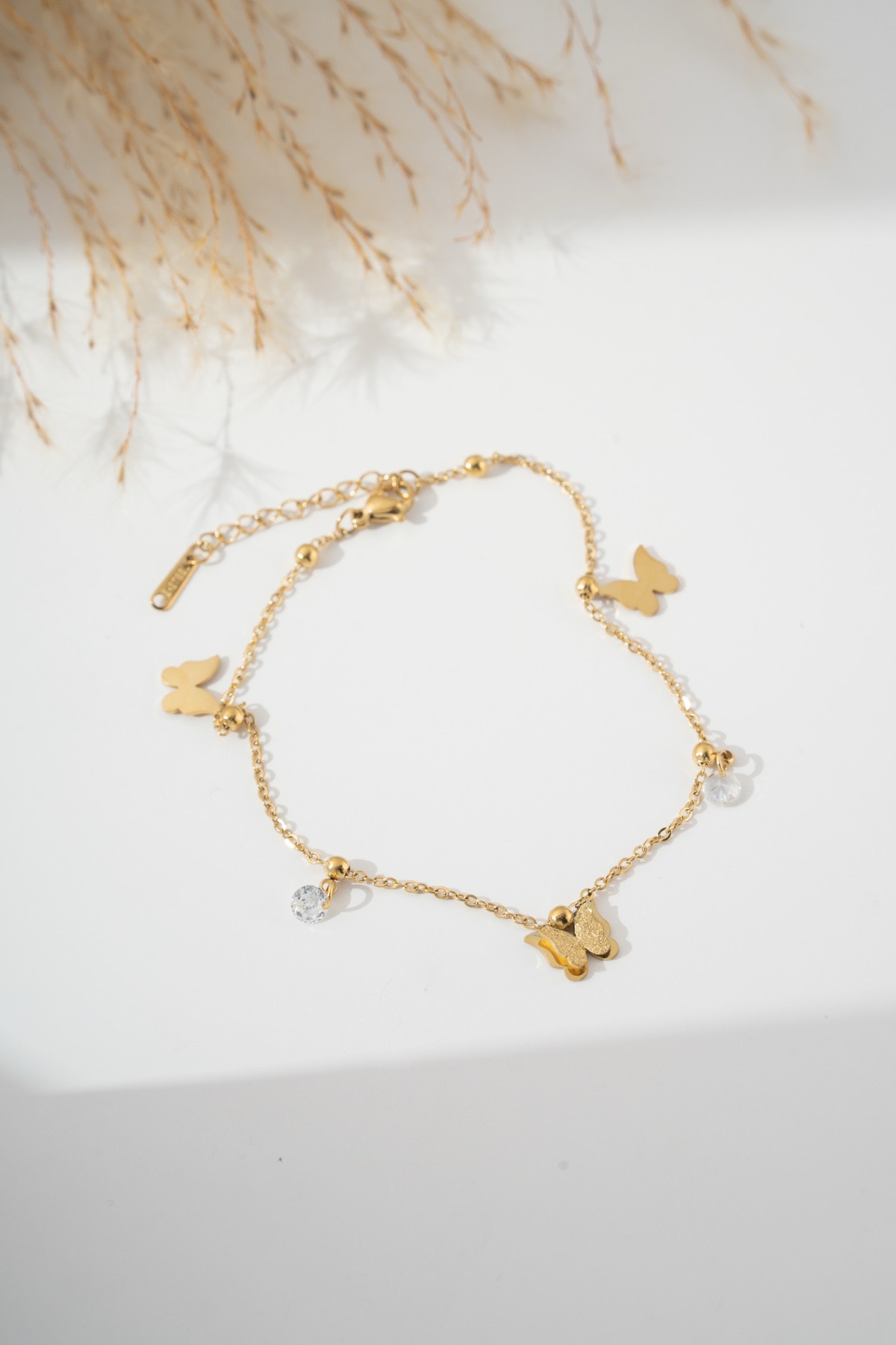 🦋Chaîne de cheville dorée papillons - acier inoxydable 🦋