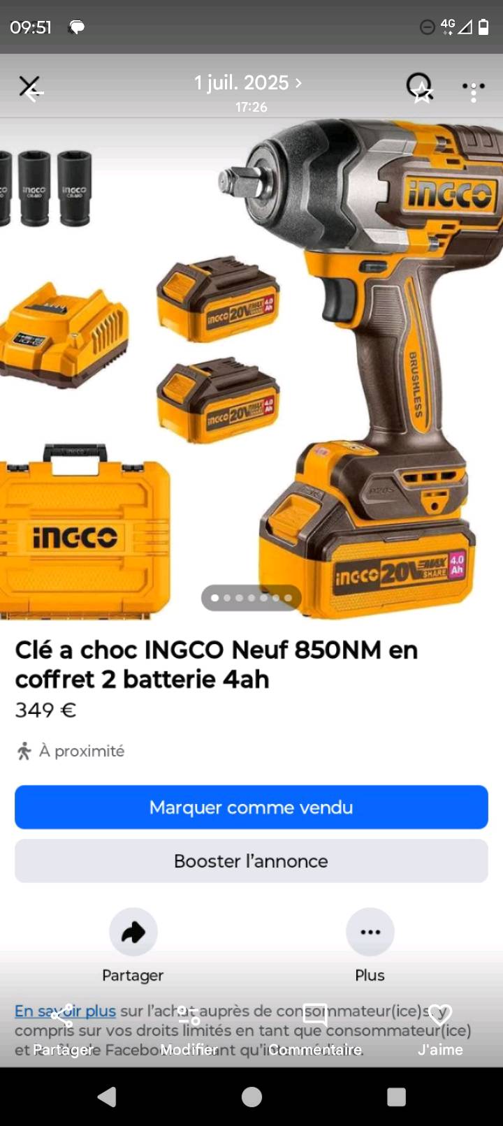 coffret clé à choc ingco 850nm