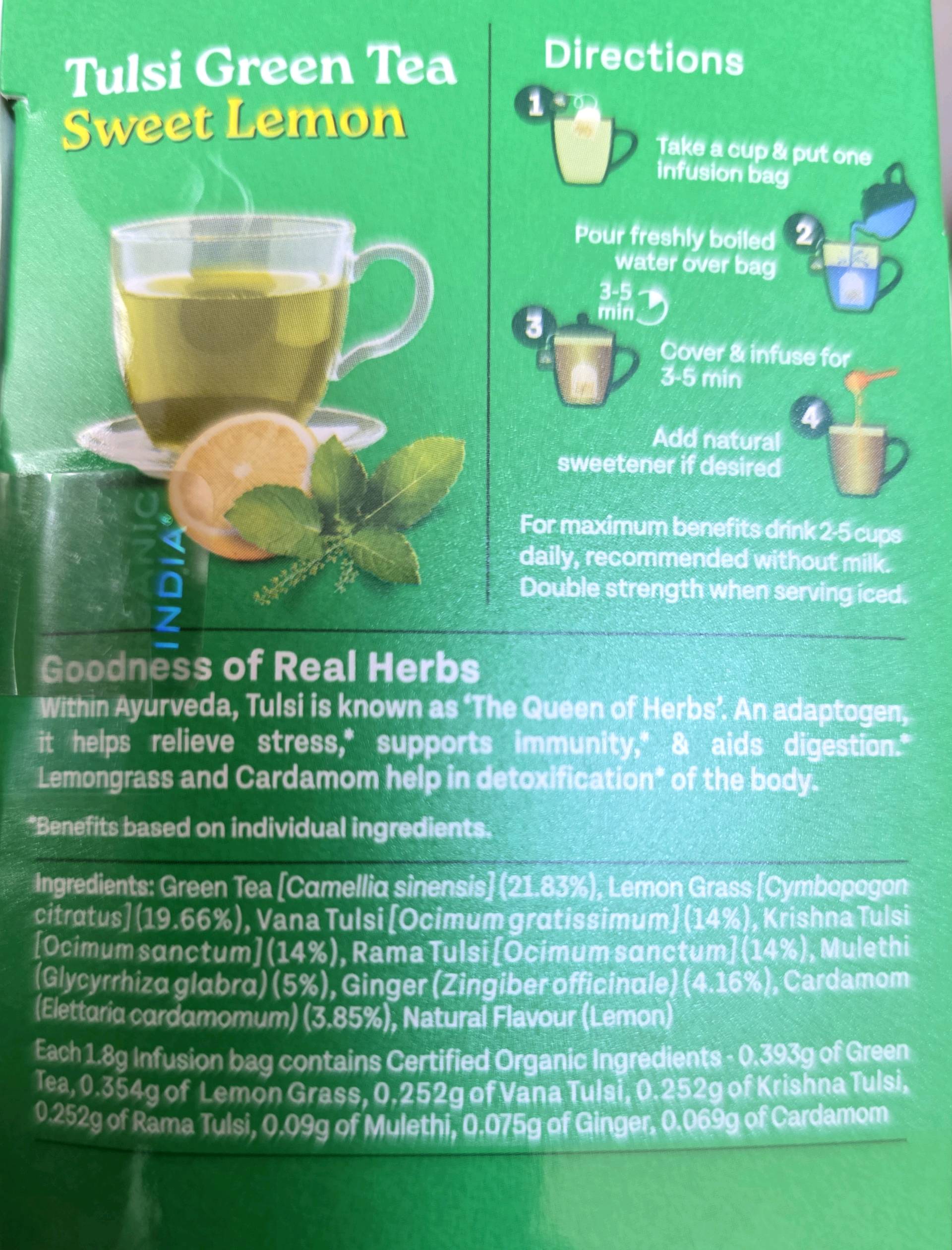 Thé vert Tulsi Bio Citron - Détox et bien-être — visuel 3