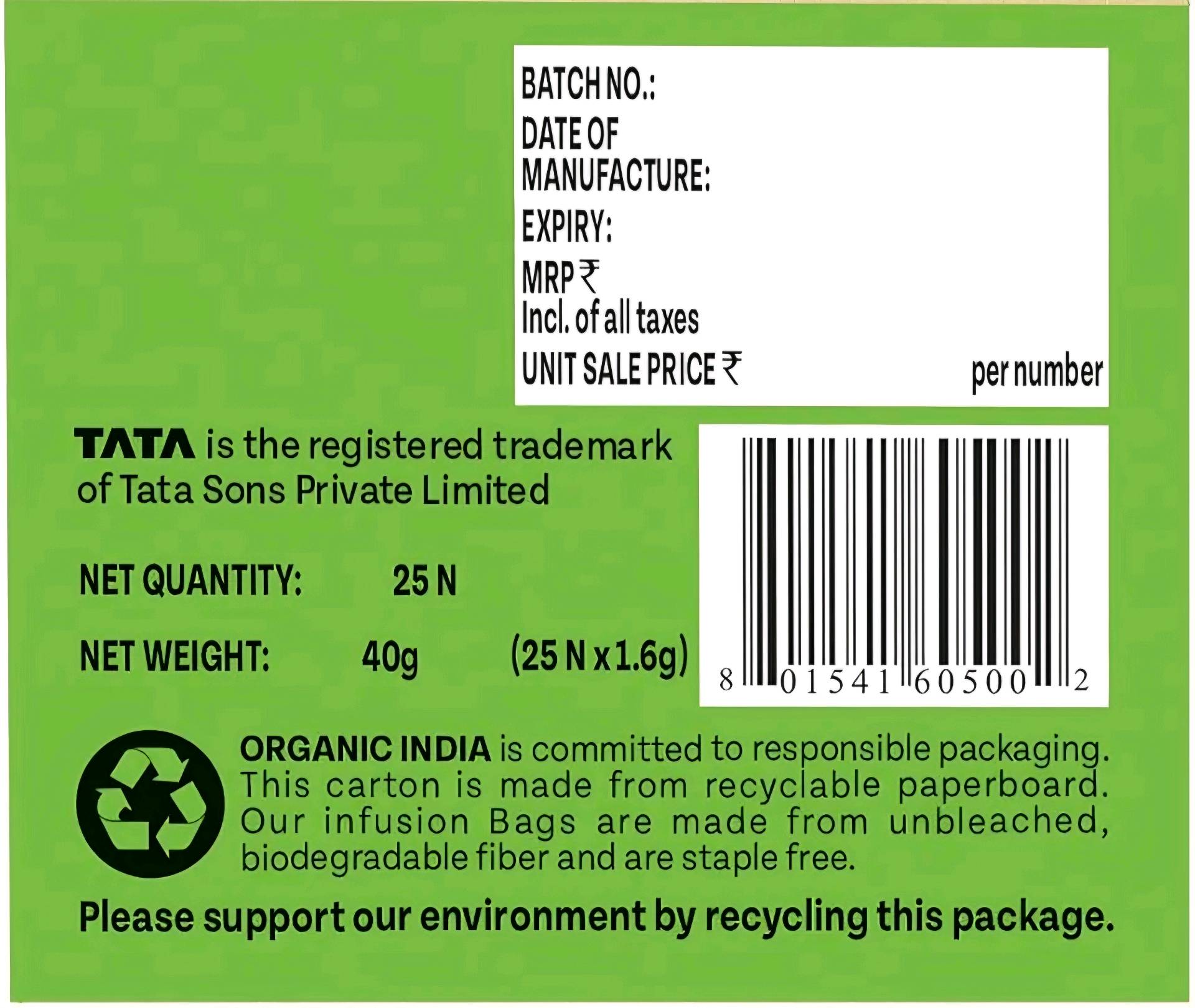 Organic India Tulsi Miel et Camomille Bio - Infusion Relaxante 25 sachets — visuel 3