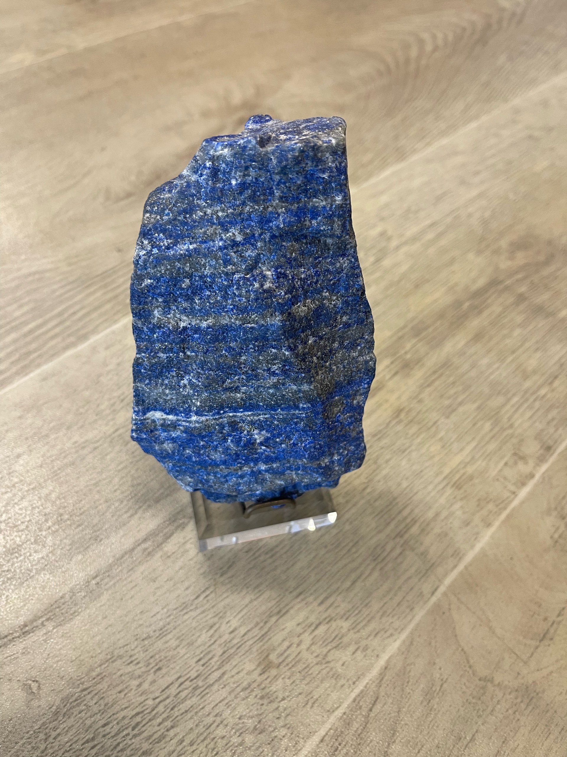Lapis Lazuli naturel brut 💎 Pierre bleue déco & lithothérapie – pièce unique avec support — visuel 4