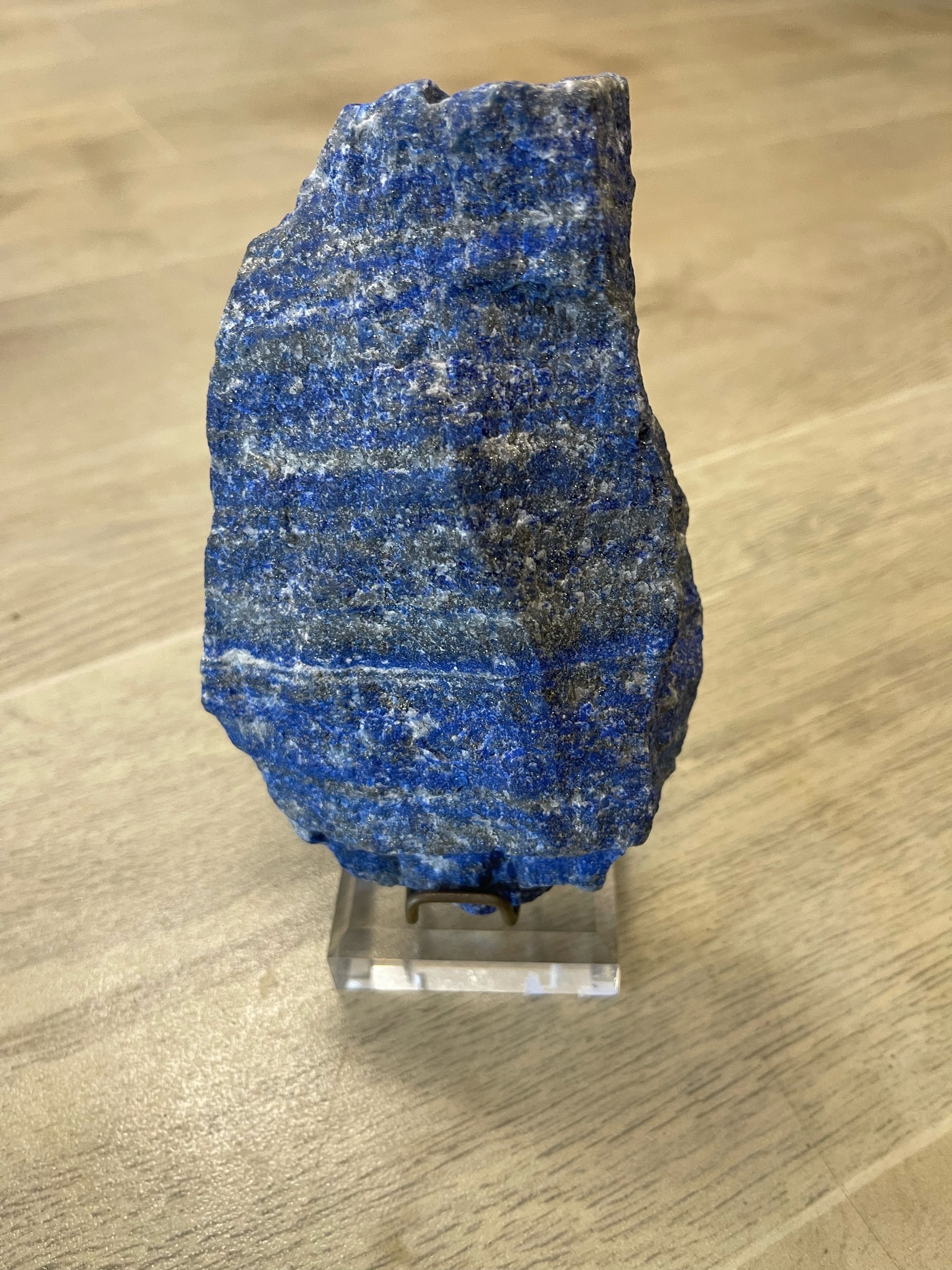 Lapis Lazuli naturel brut 💎 Pierre bleue déco & lithothérapie – pièce unique avec support — visuel 2