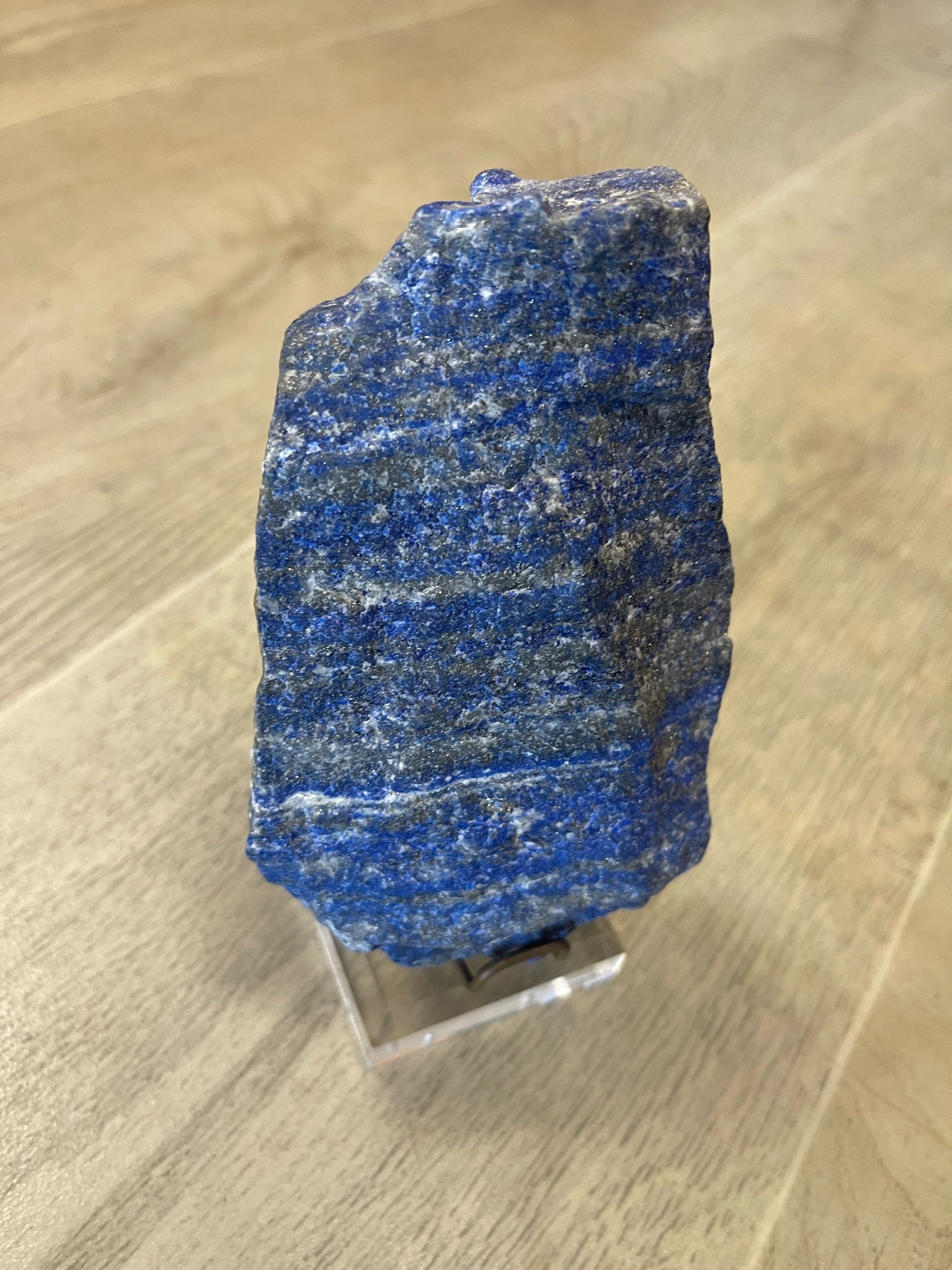 Lapis Lazuli naturel brut 💎 Pierre bleue déco & lithothérapie – pièce unique avec support — visuel 3
