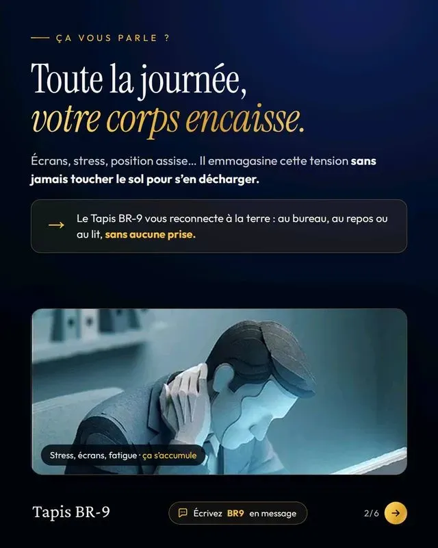 Tapis de mise à la terre sans électricité BR-9 - Récupération et sommeil naturels — visuel 2