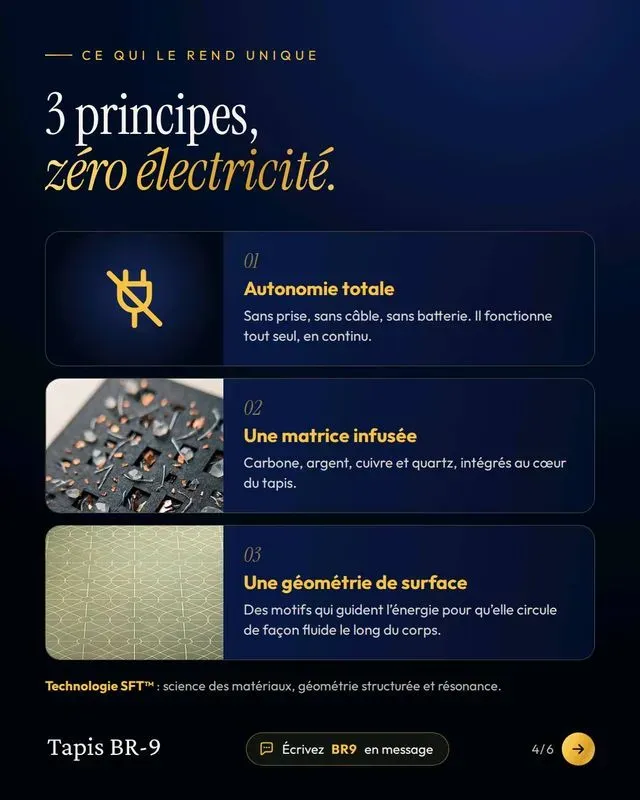 Tapis de mise à la terre sans électricité BR-9 - Récupération et sommeil naturels — visuel 5