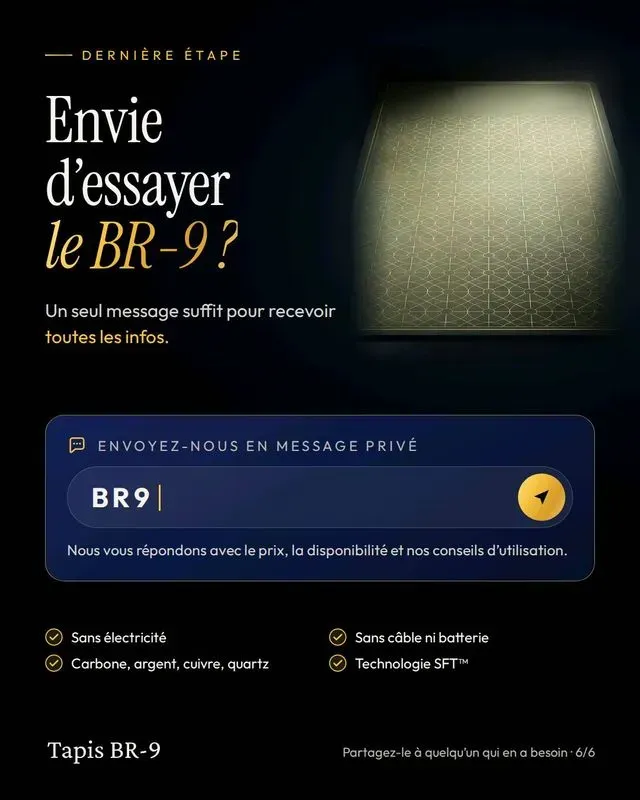 Tapis de mise à la terre sans électricité BR-9 - Récupération et sommeil naturels — visuel 6