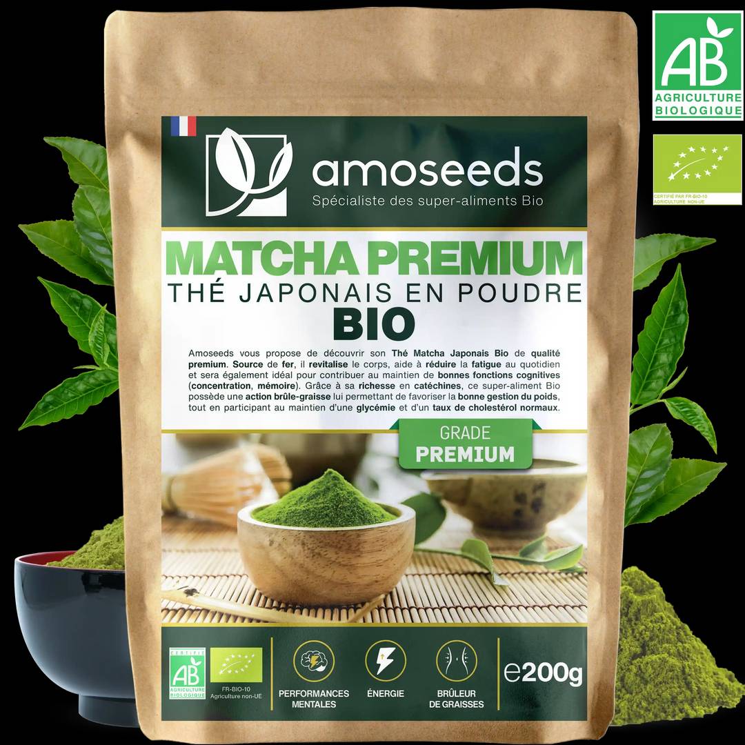 Thé Matcha Premium Japonais en poudre Bio 200g