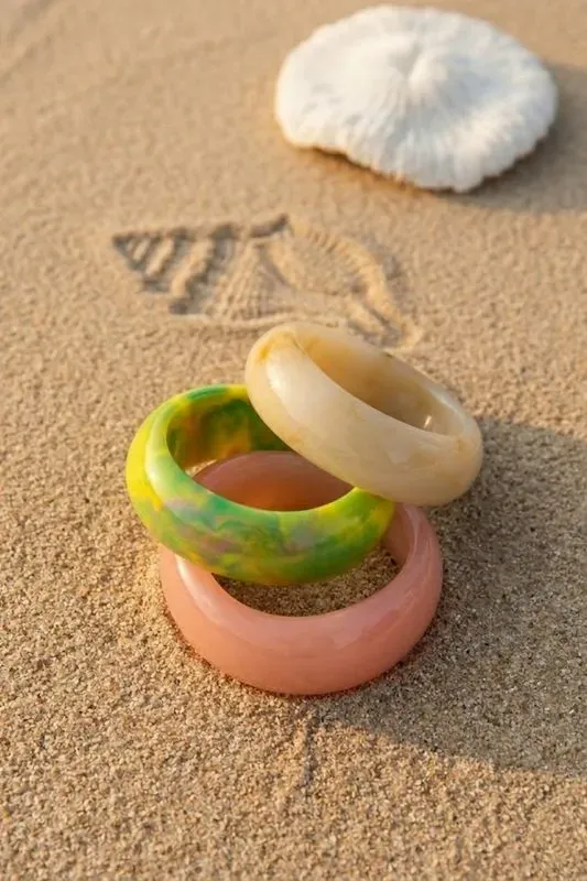 Bracelets résine colorée