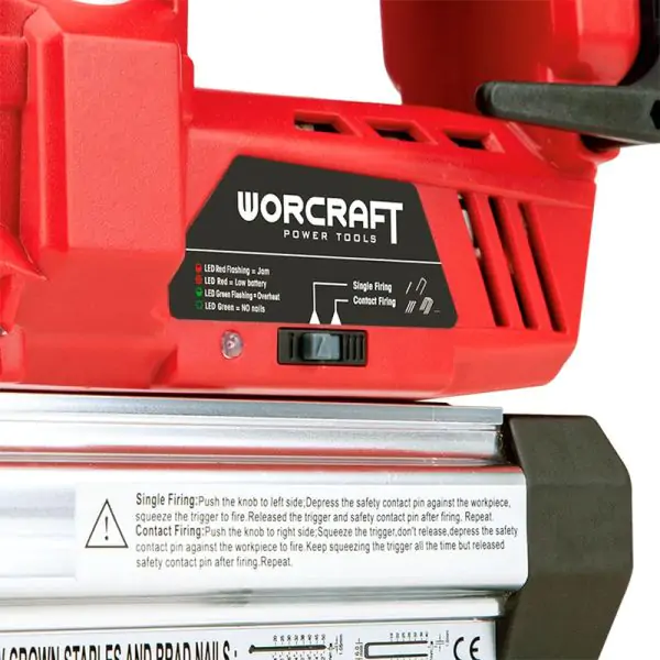 Grosse Cloueuse sans fil WORCRAFT CNS‑S20LiH + batterie 2ah et chargeur — visuel 11