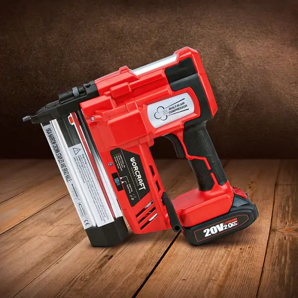 Grosse Cloueuse sans fil WORCRAFT CNS‑S20LiH + batterie 2ah et chargeur — visuel 9