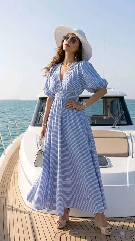 Robe longue "OCÉANE"