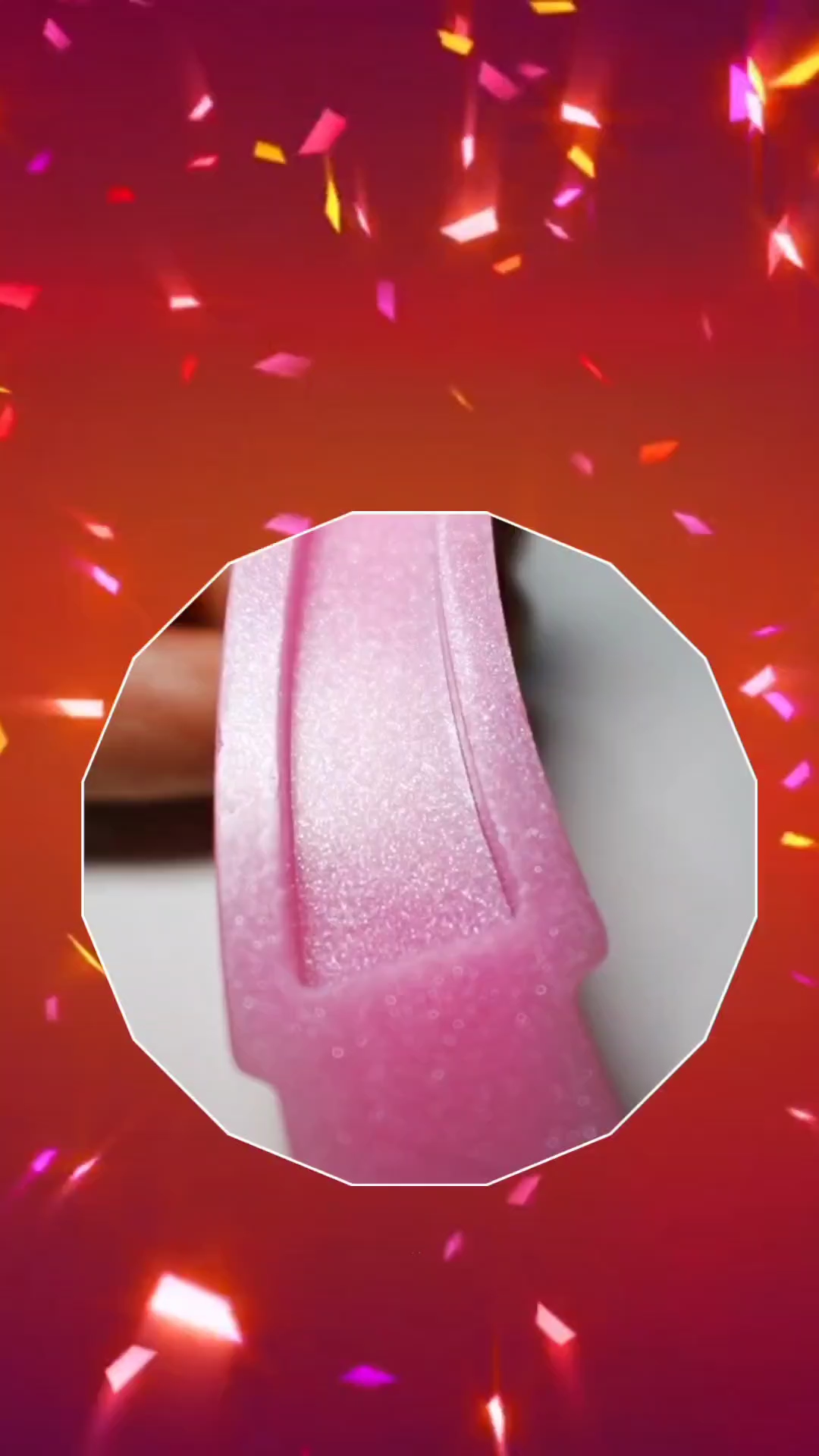 Bougie Anniversaire rose scintillante "Bonbon" — visuel 3