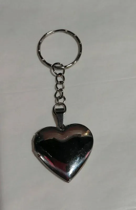 Porte-clés cœur porte photo.
