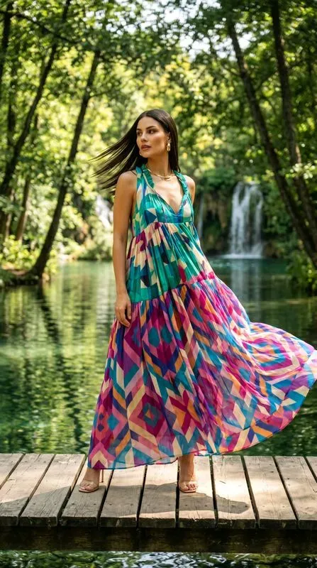 Robe longue "Azura"