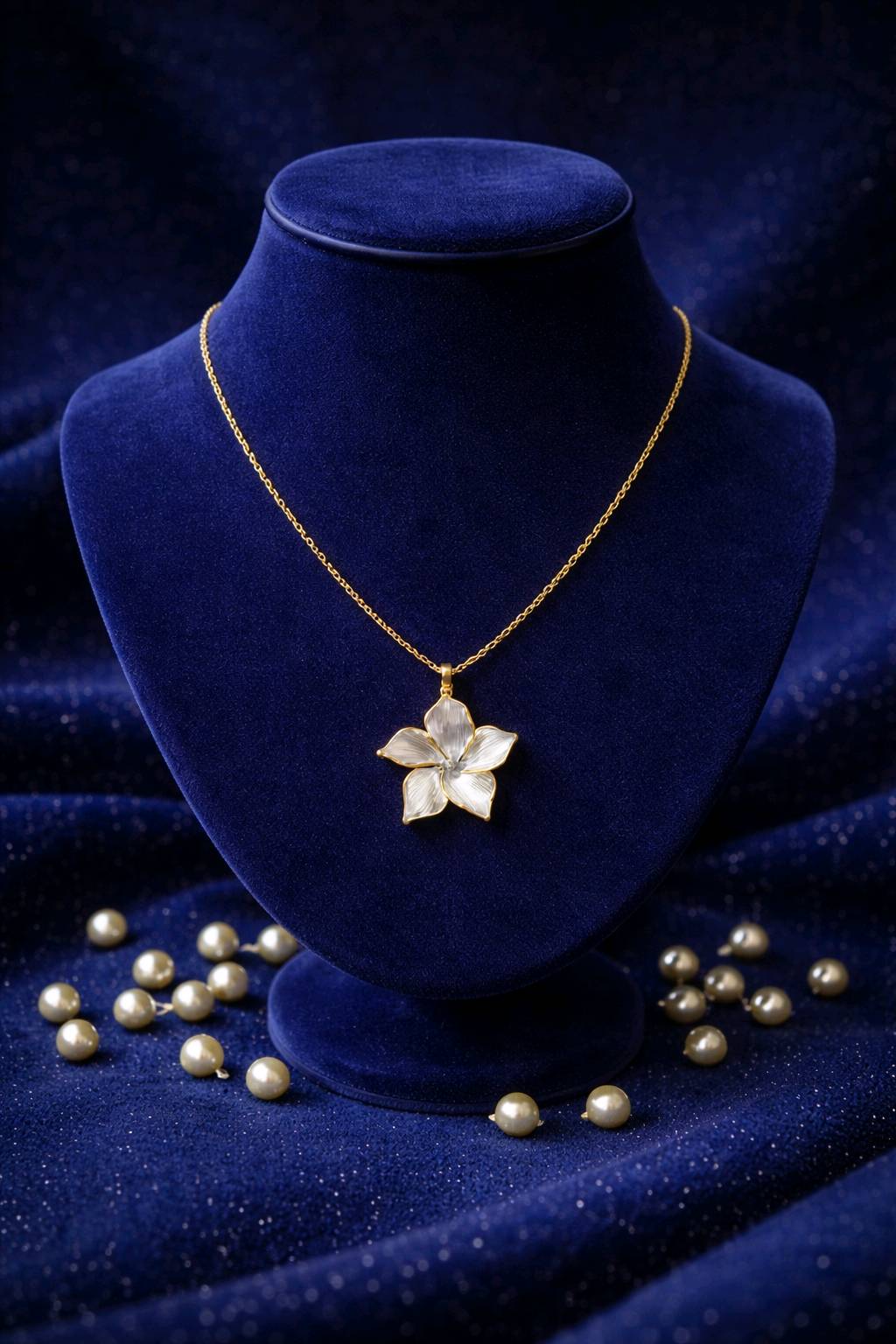 Collier Fleur Nacrée