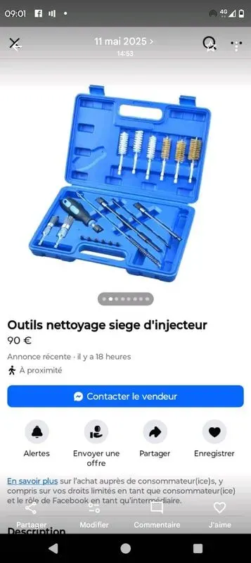 Kit Brosse Nettoyage Puit Injecteur Diesel Voiture,