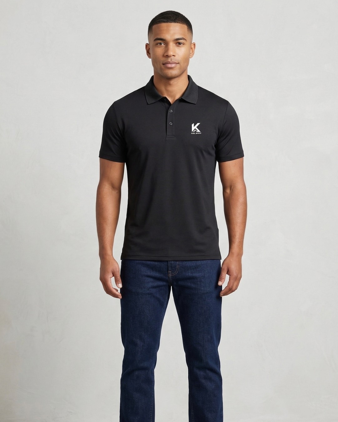Polo Technique KREOL SPORTIF – Noir Intense — visuel 3