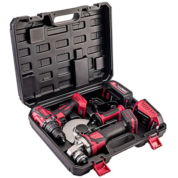 Perceuse + meuleuse + 1 batterie 4ah WORCRAFT+ chargeur NEUF en coffret — visuel 2