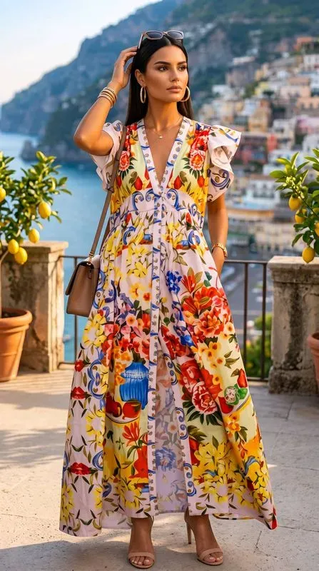 Robe longue "Dolce vita"