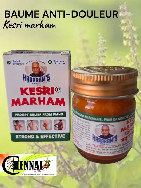Kesri Marham - Baume ayurvédique anti-douleur puissant et efficace