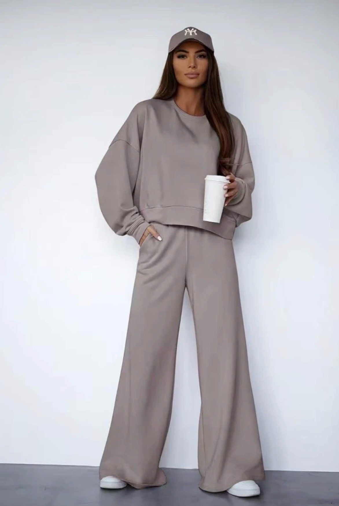 Ensemble Jogging Pattes Larges Basique — visuel 7