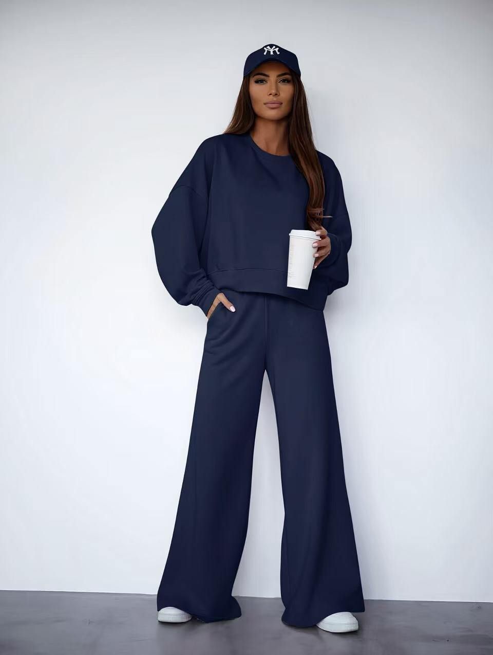 Ensemble Jogging Pattes Larges Basique — visuel 4