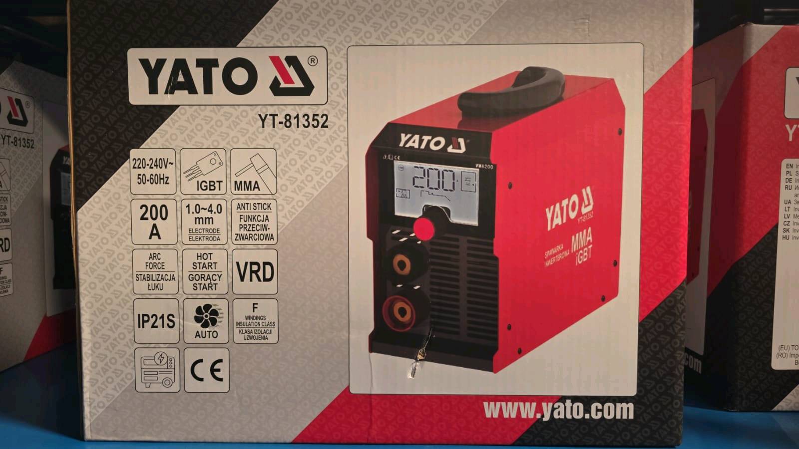 Poste à souder YATO 200A MMA IGBT 220-240V électrodes 1-4 mm — visuel 2