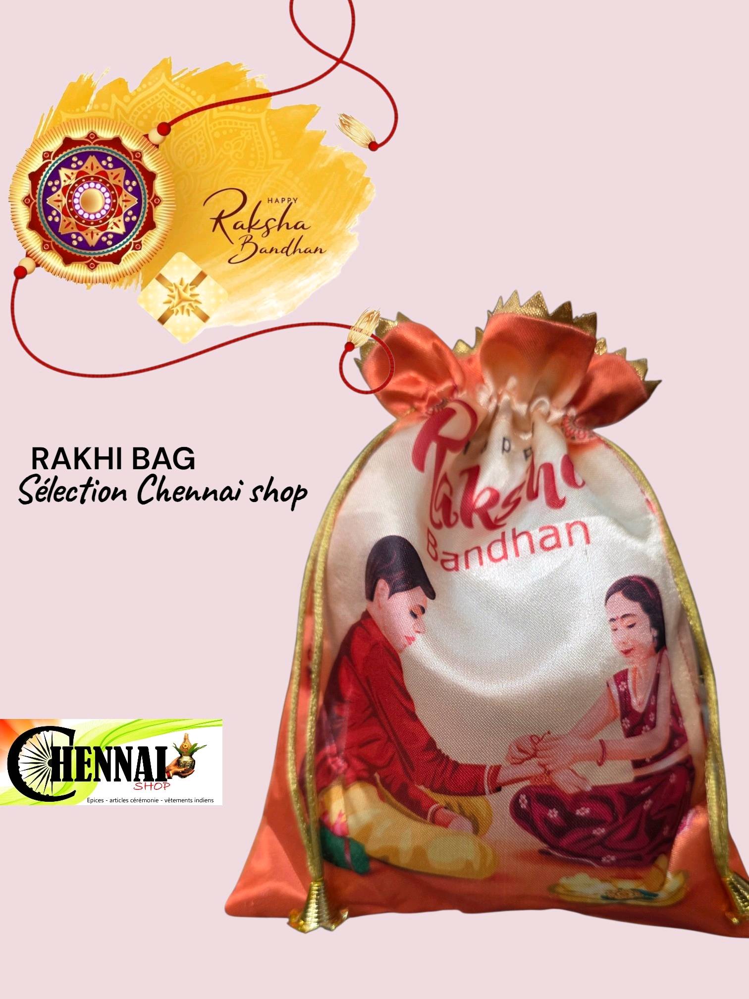 POCHETTE TISSUS RAKHI 19 X 24 CM — visuel 3