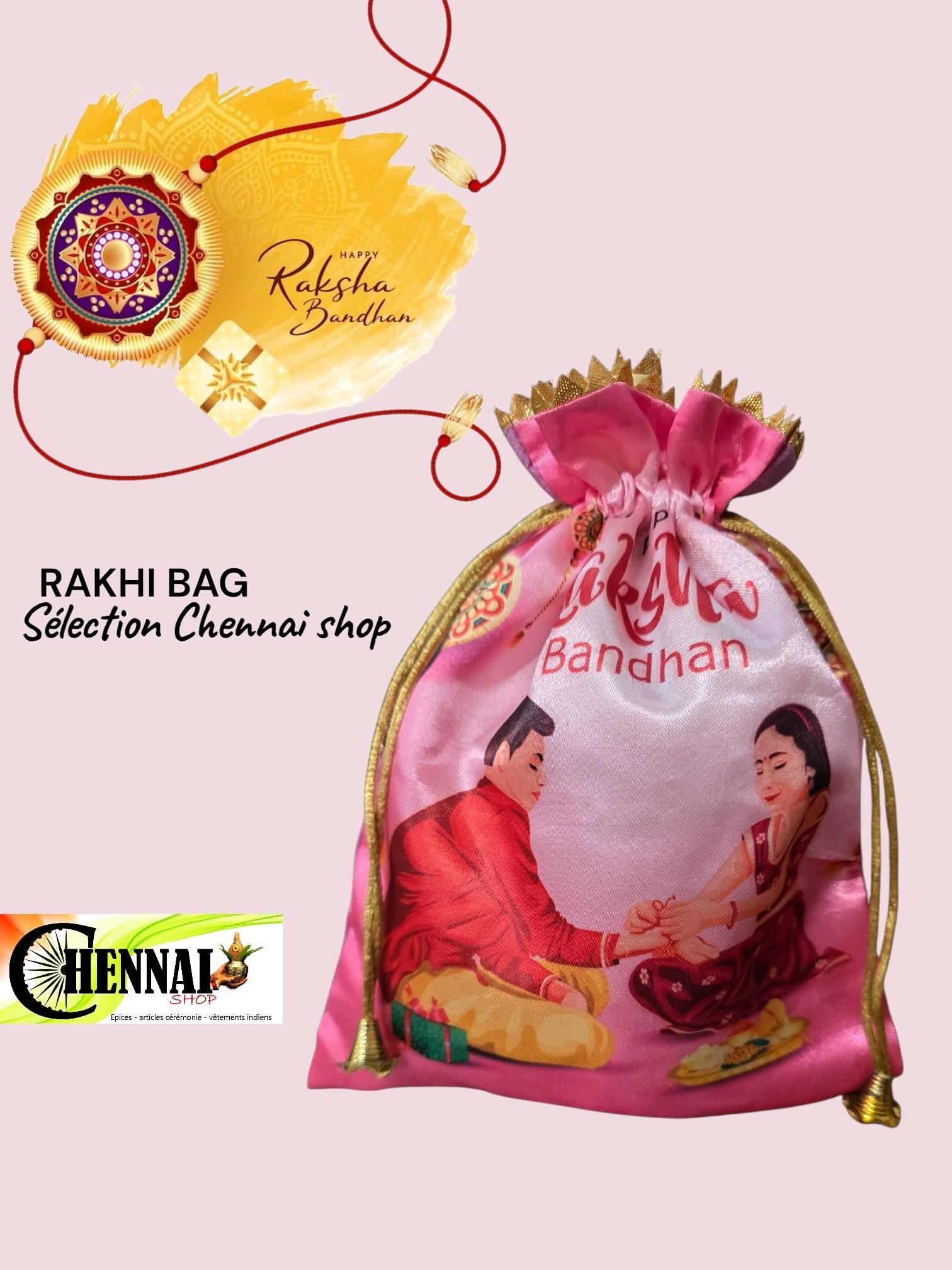 POCHETTE TISSUS RAKHI 19 X 24 CM — visuel 4