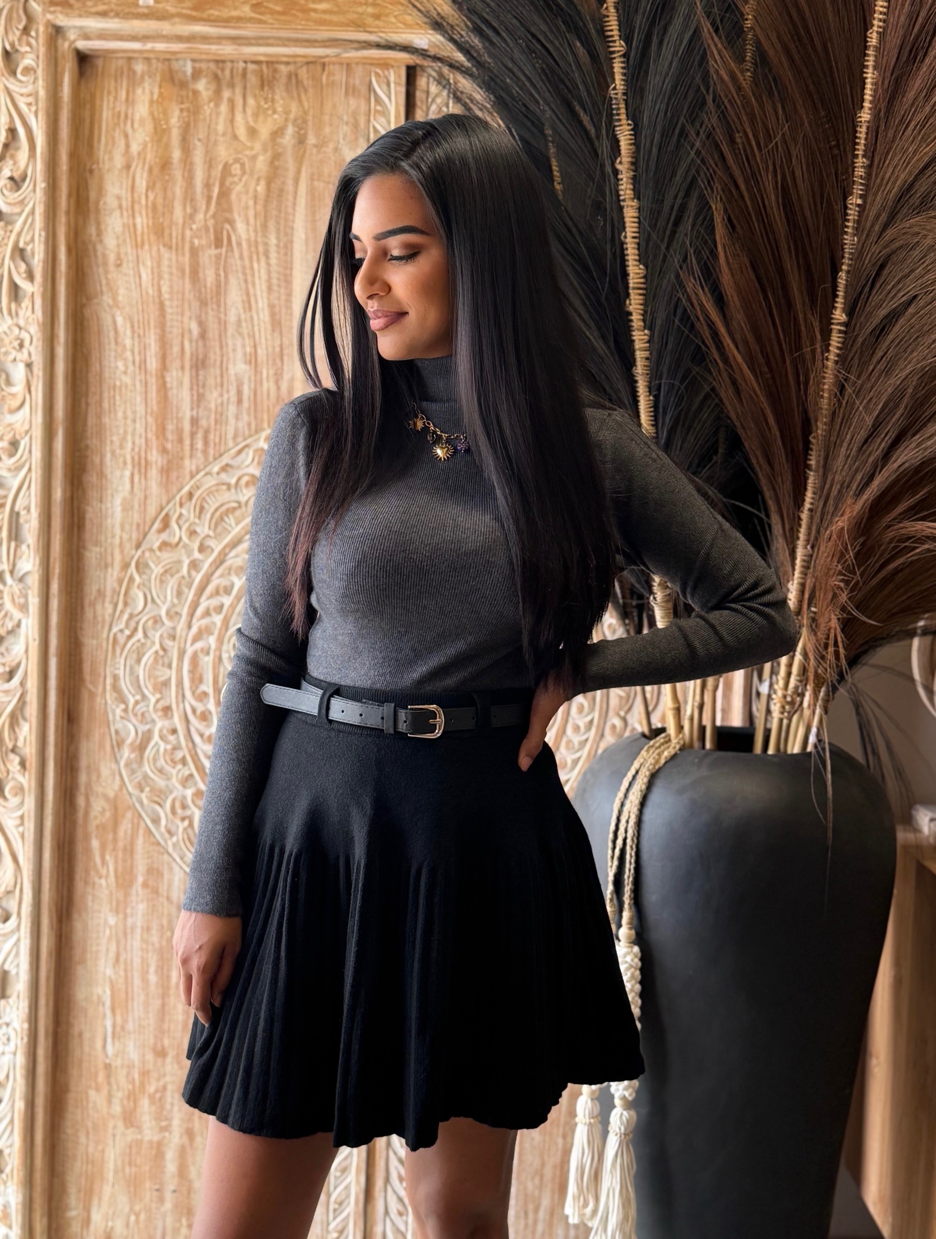 Pull femme col roulé – basique chic — visuel 2