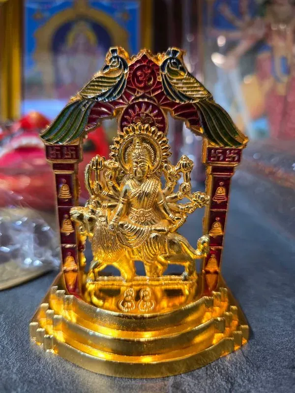 Statuette Déesse Durga dorée 10 cm