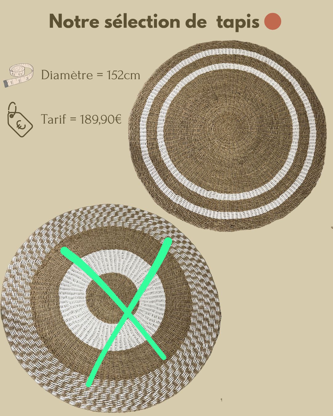 TAPIS BALI 152cm