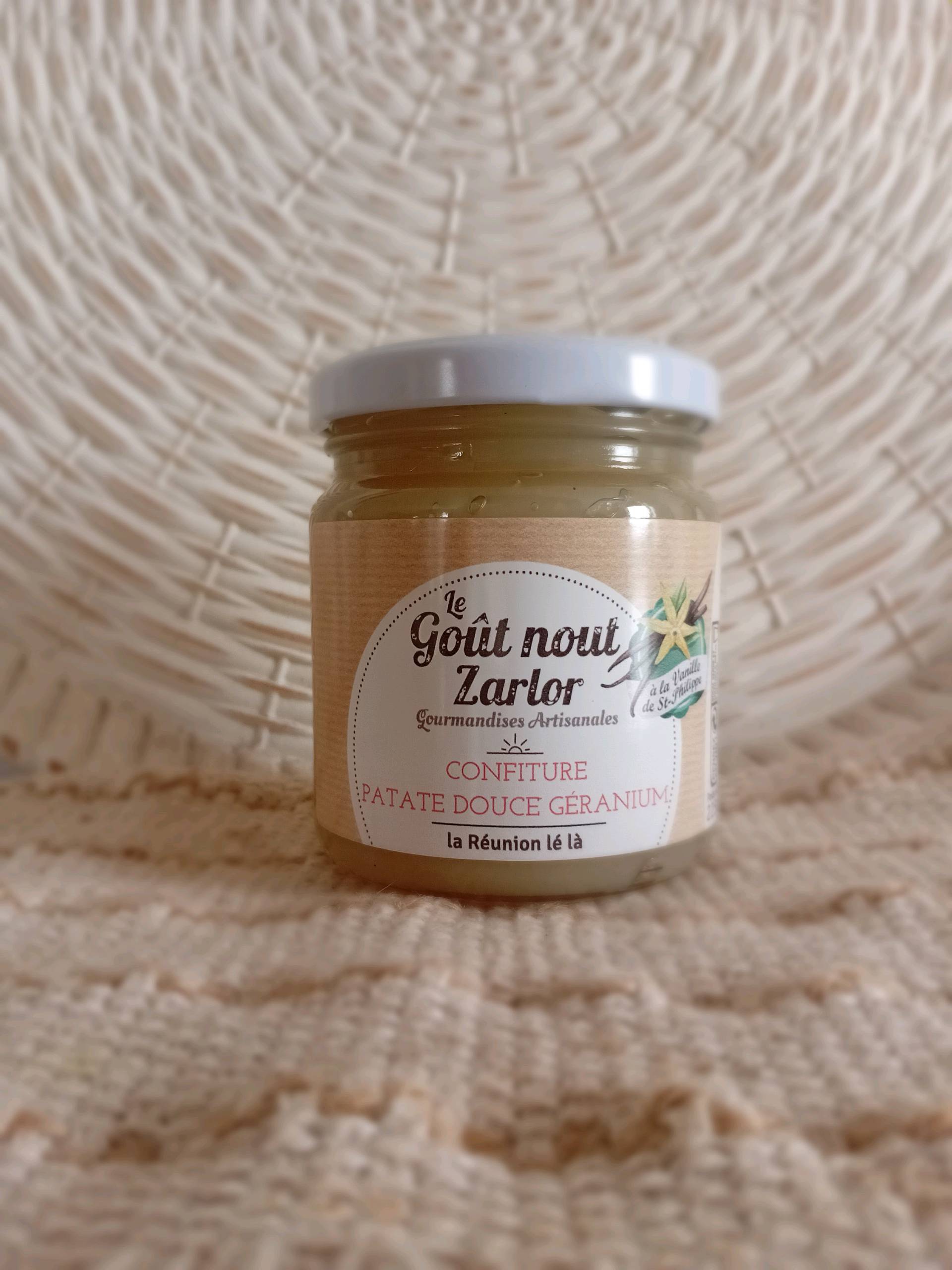 Confiture de patate douce géranium