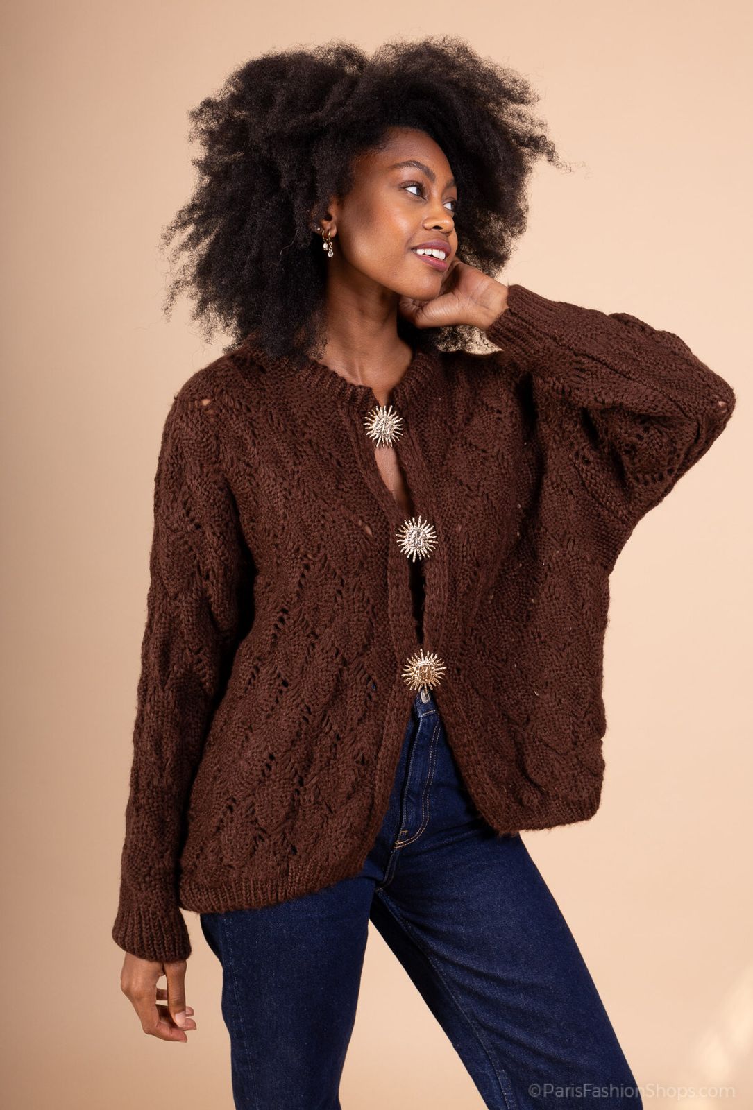 Gilet mohair 3 broches soleil — visuel 5