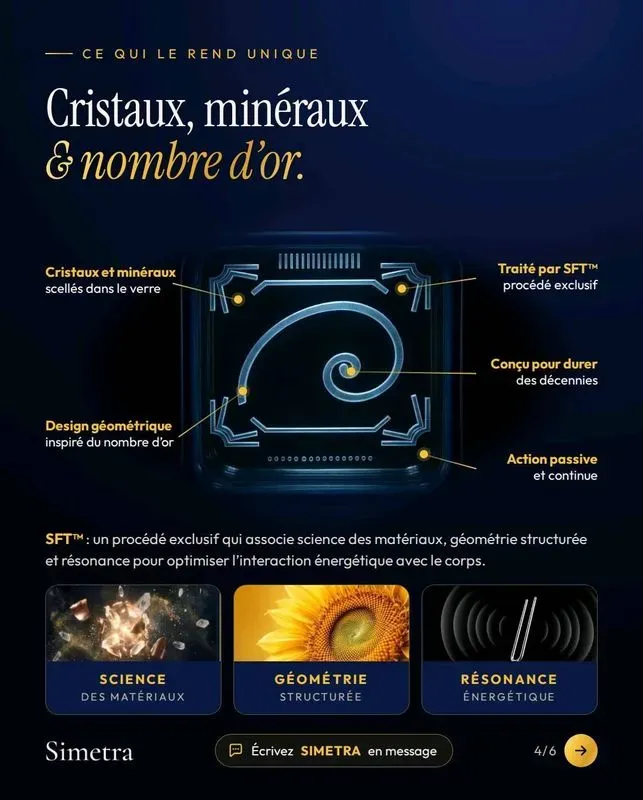 Carré de verre aux cristaux et minéraux pour l'équilibre naturel de l'eau — visuel 4