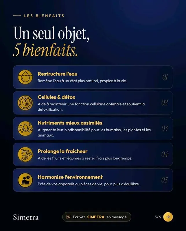 Carré de verre aux cristaux et minéraux pour l'équilibre naturel de l'eau — visuel 5