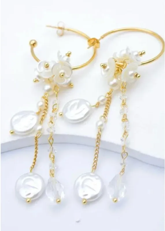 Boucle d’oreille blanche