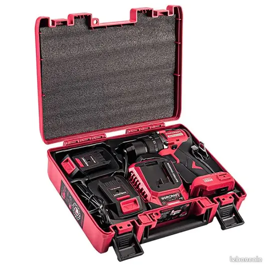 Perceuse visseuse NEUVE WORCRAFT compacte professionnelle en coffret double batterie 🔋2ah — visuel 2