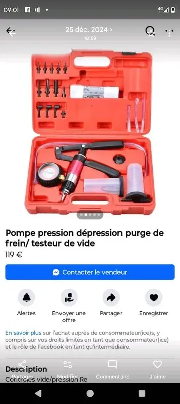 pompe pression dépression usage mécanicien