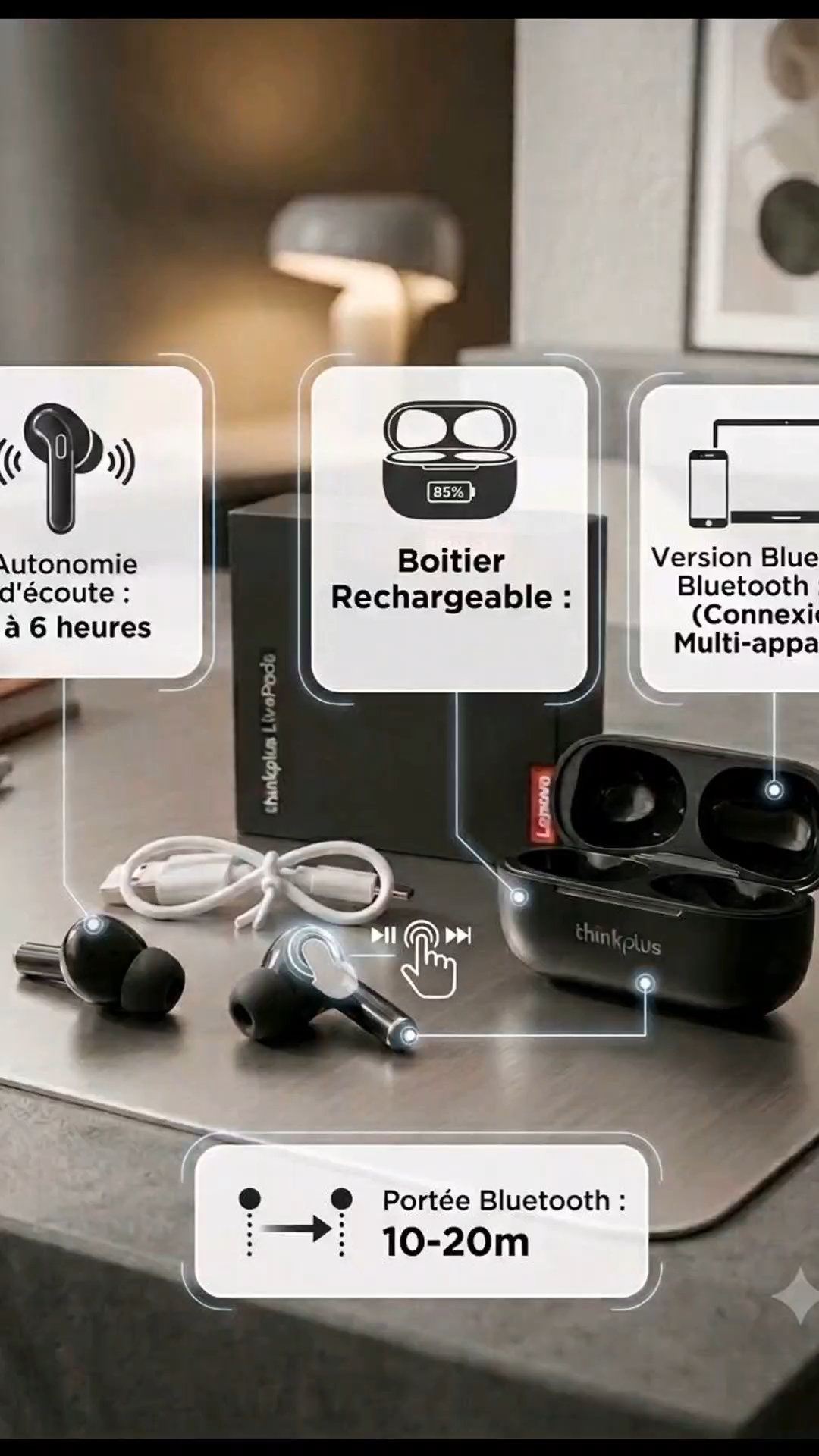 écouteur Bluetooth thinkplus