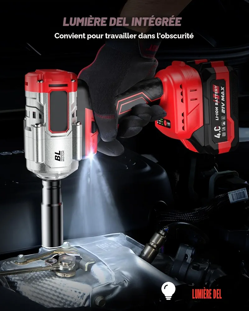 clé à choc 1200nm en coffret 2 batterie — visuel 6