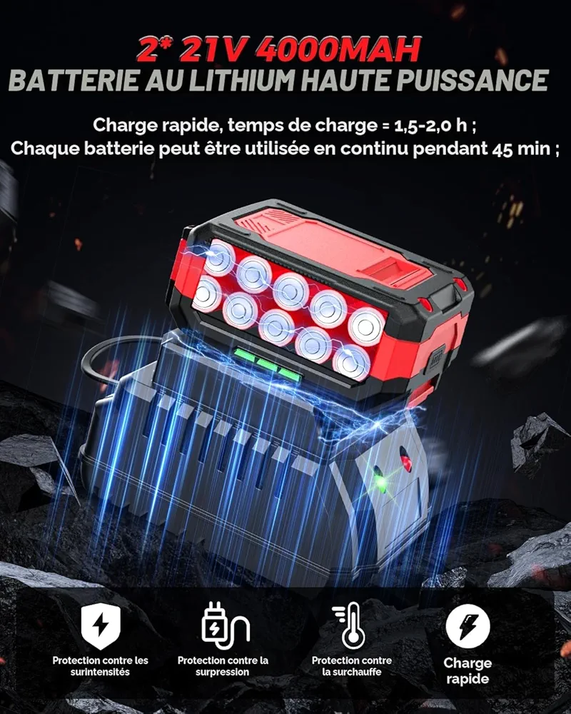 clé à choc 1200nm en coffret 2 batterie — visuel 4
