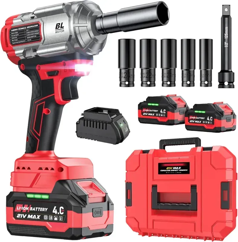 clé à choc 1200nm en coffret 2 batterie