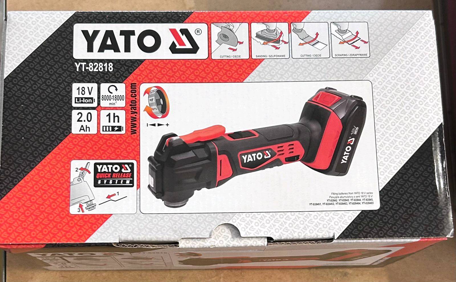 YATO Multi-outil oscillant sans fil 18V 2 Ah YT-82818 — visuel 2