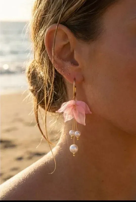 Boucle d’oreille motif fleur  — visuel 2