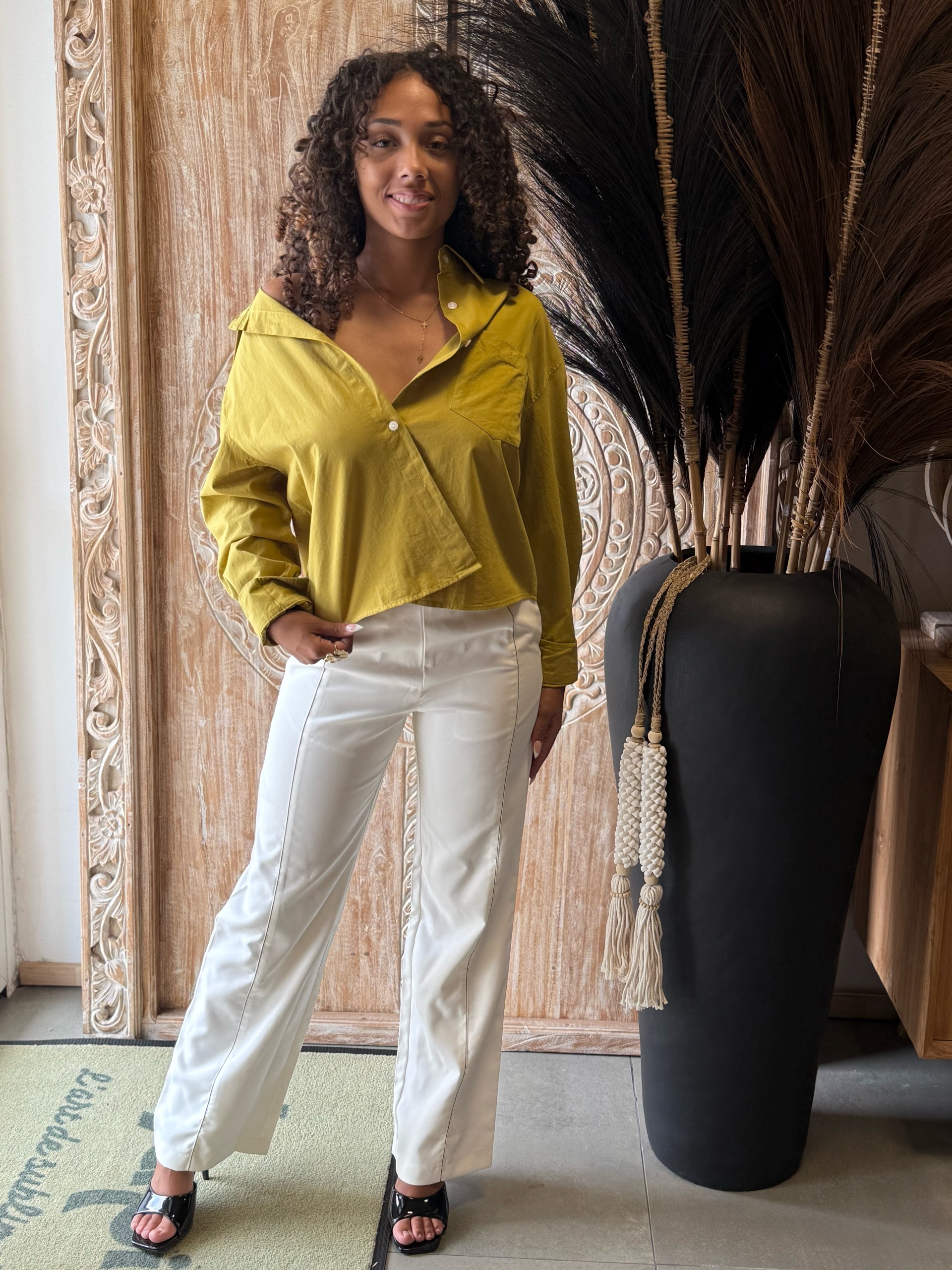 Chemise femme oversize unie