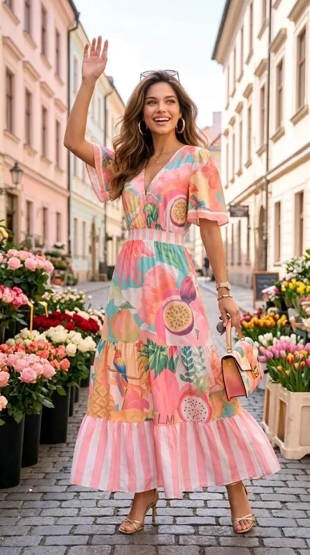 ROBE LONGUE "FRUITY"