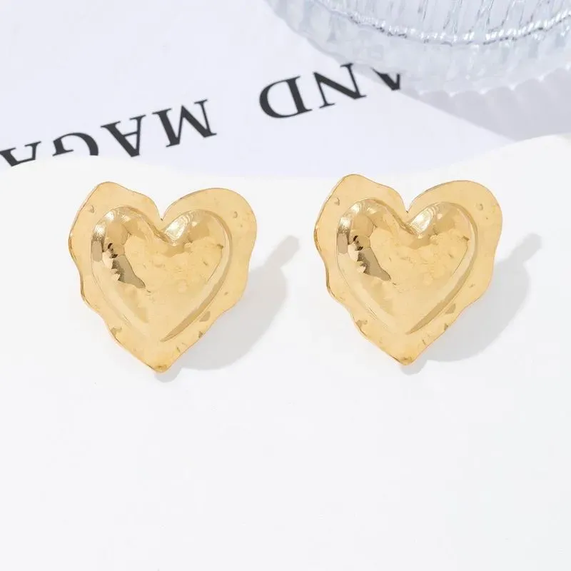Boucles d’oreilles cœur en acier inoxydable 